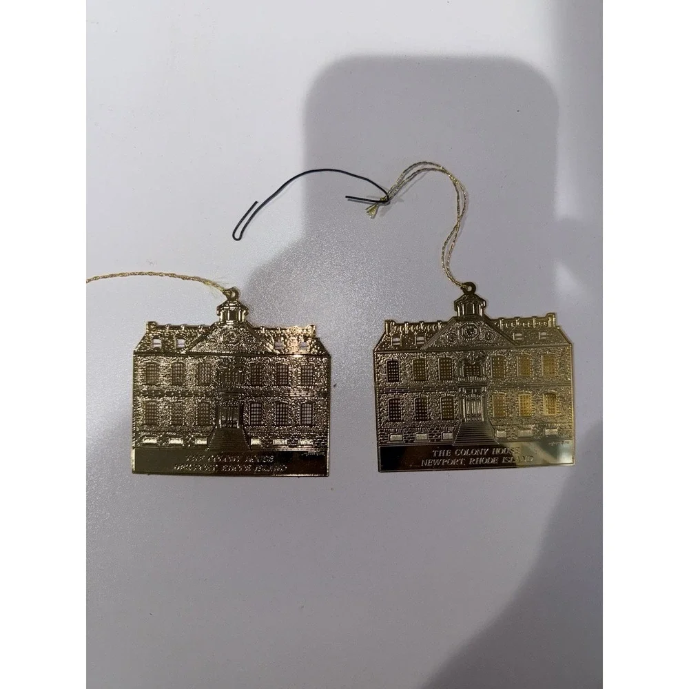The Colony House Brass Christmas Ornament‎ Newport Rhode Island